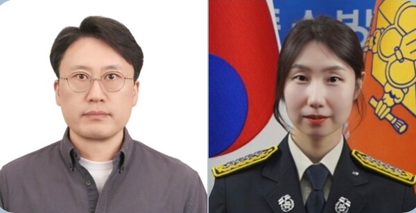 왼쪽부터 심폐소생술 시행자 이태헌 씨,119상황요원 이현주 소방장[소방본부]